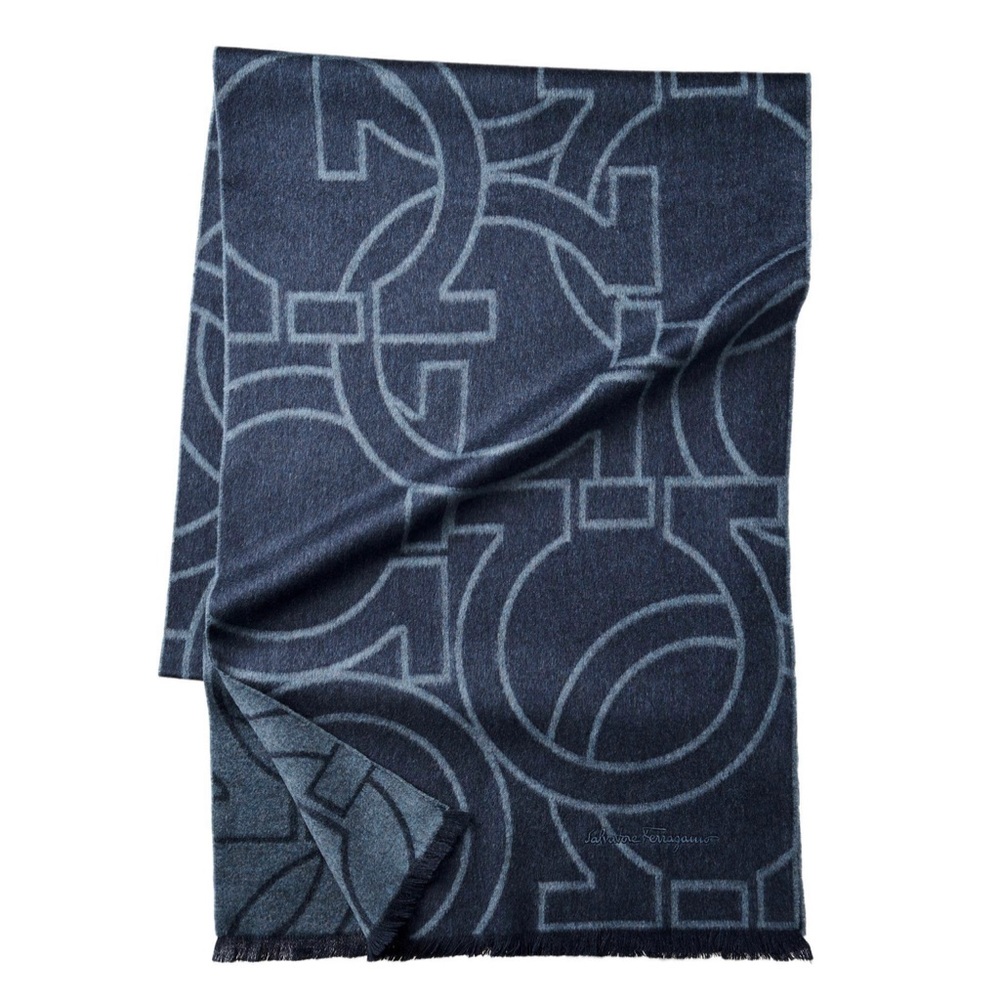 Salvatore Ferragamo Printed Silk Scarf -NEW